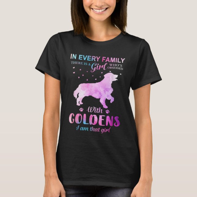 Girl Liebe Golden Retriever Hund Lover Men T-Shirt (Vorderseite)