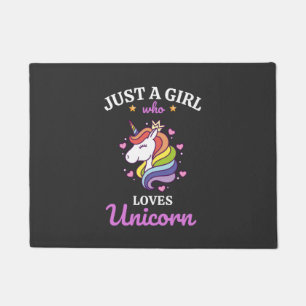 Girl Liebe Unicorn Fußmatte