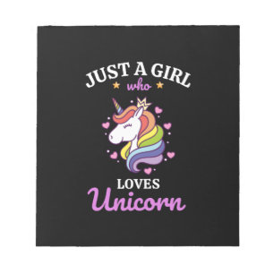 Girl Liebe Unicorn Notizblock