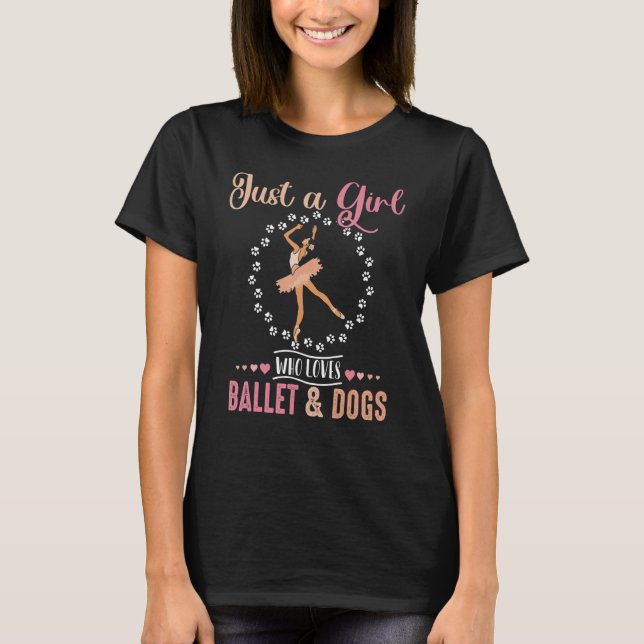 Girl Lieben Ballerina Tanz T-Shirt (Vorderseite)