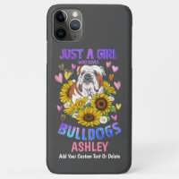 Girl Lieben English Bulldog Sunflower