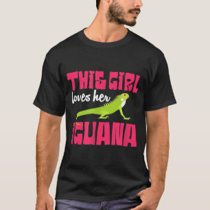 Girl Lieben Iguana Lizard Bartagame Frauen T-Shirt