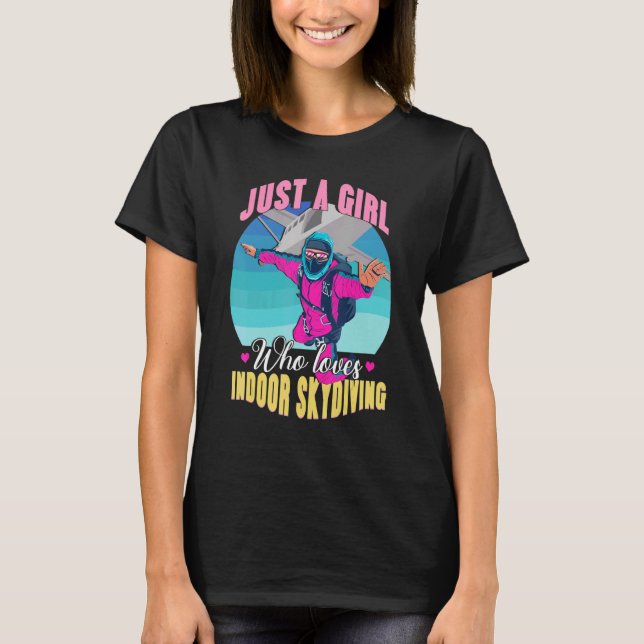 Girl-Lieben im Skydiver für einen Skydiver T-Shirt (Vorderseite)