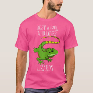 Girl Lieben Lizards Funny Gecko Salamander Reptile T-Shirt
