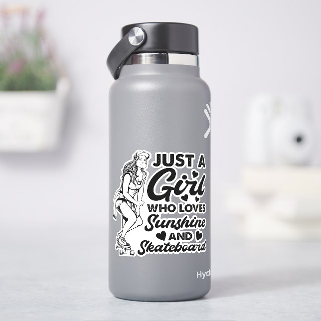 Girl Lieben Sun Skate 4" Kiss Cut Vinyl Sticker (HydroFlask)