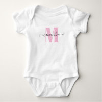 Girl Light Pink und Polka Dot Monogram