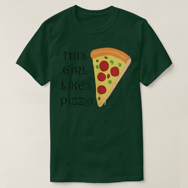 Girl Likes Pizza Funny Pizza Koch Italienisches Es T-Shirt (Design vorne)