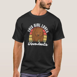 Girl Likes Wombats Niedlich Rodent Wildlife Animal T-Shirt