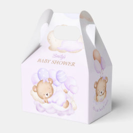 Girl Lila Bear Baby Duschbox Geschenkschachtel