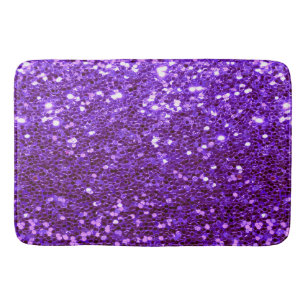 Girl Lila Glitzer Bling Glam Modern Badematte