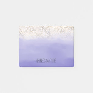 Girl Lila Gold Ombre Leopard Print Post-it Klebezettel