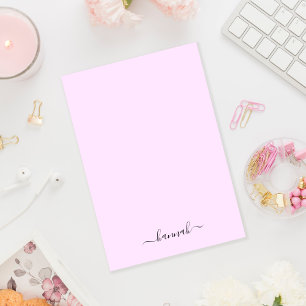 Girl Lila Monogram Modernes Script Personalisiert Post-it Klebezettel