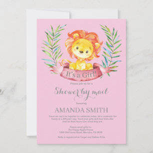 Girl Lion Baby Shooter by Mail Einladung