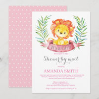 Girl Lion Baby Shooter by Mail Einladung