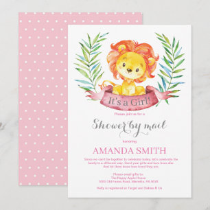 Girl Lion Baby Shooter by Mail Einladung