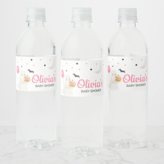 Girl Little Boo ist fast Due Baby Dusche Wasserflaschenetikett (Flaschen)