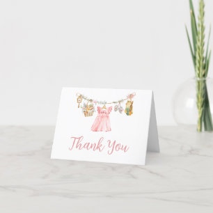 Girl Locale Grown Baby Shower Dankeskarte