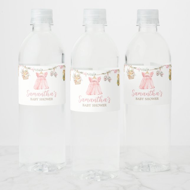 Girl Locale Grown Baby Shower Wasserflaschenetikett (Flaschen)