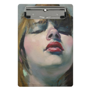 Girl Looking Down (von Malcolm T. Liepke) Mini Klemmbrett