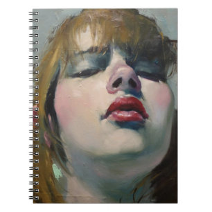 Girl Looking Down (von Malcolm T. Liepke) Notebook Notizblock