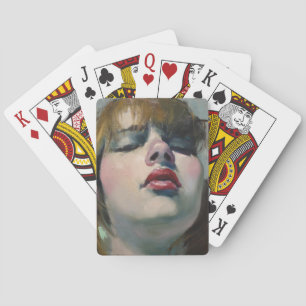 Girl Looking Down (von Malcolm T. Liepke) Spielkarten