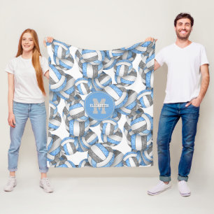 Girl-lt-graue Volleyball-Mannschaftsfarben Fleecedecke