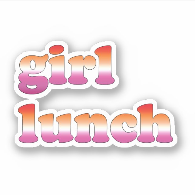 Girl Lunch Lesbian Aufkleber (Vorderseite)