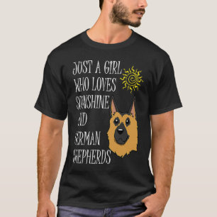 Girl mag den Niedlichen Schäferhund T-Shirt
