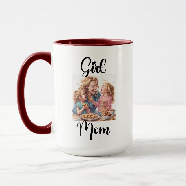 Girl Mama 15oz Tasse/Muttertagsstunden Tasse (Links)
