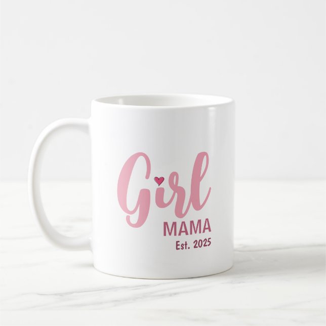 Girl Mama Est. Personalized Gift Kaffeetasse (Links)