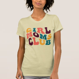Girl Mamas Club Groovy Retro Summer Vibes Sad Beig T-Shirt