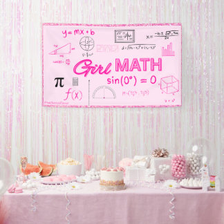 Girl Math Formel Geometry Dorm Poster Banner