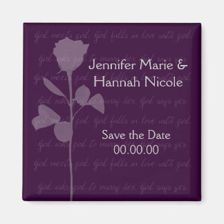 Girl Meets Mädchen Save the Date Magnet