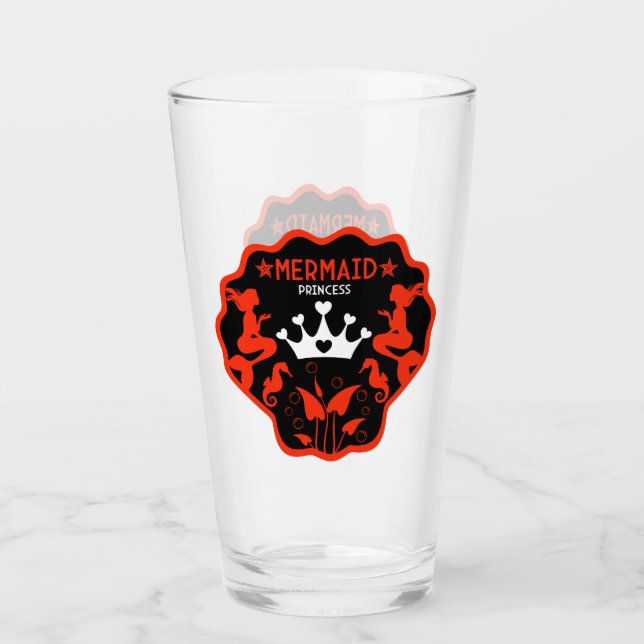 Girl Mermaid Princess Glas (Vorderseite)