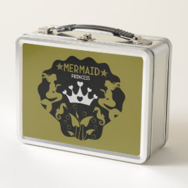 Girl Mermaid Princess Metall Brotdose