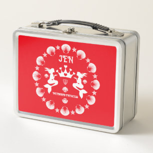 Girl Mermaid Princess Metall Brotdose