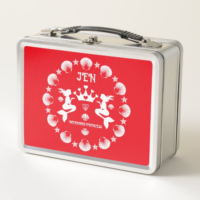 Girl Mermaid Princess Metall Brotdose (Vorderseite)