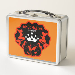 Girl Mermaid Princess Metall Brotdose