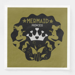 Girl Mermaid Princess Serviette