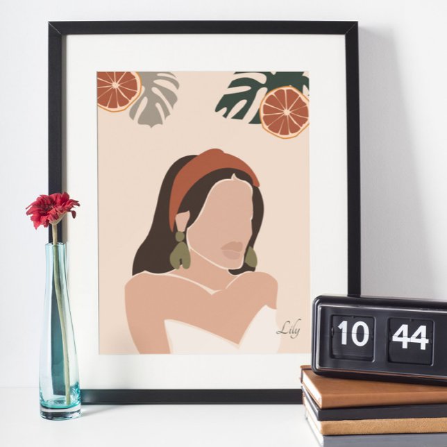 Girl Minimal Boho Chic Art Poster (Von Creator hochgeladen)