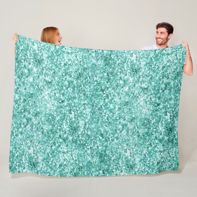 Girl Mint Glitzer Confetti Fleecedecke (Beispiel)