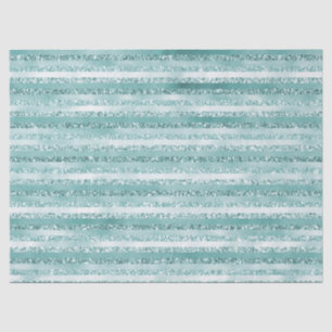 Girl Mint Glitzer Glam Stripes Geburtstag Seidenpapier