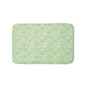 Girl Mint Green Tropical Blume Spring Garden Badematte