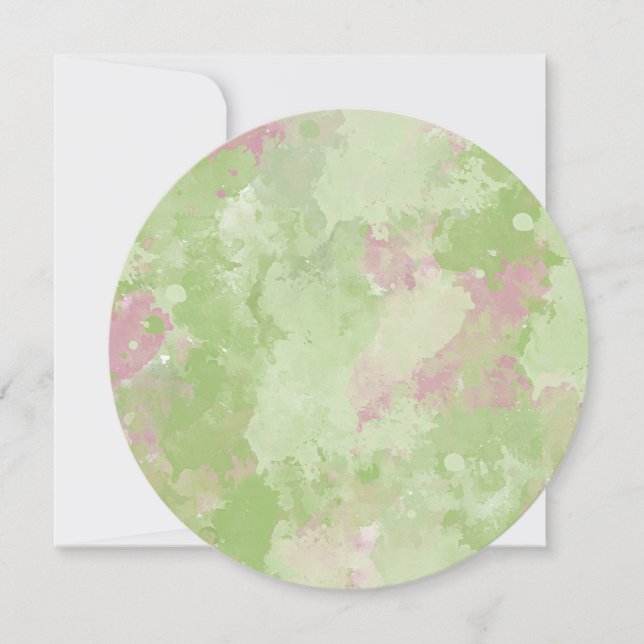 Girl-Mint-Rosa-Abstrakt 16 . Geburtstag Einladung (Vorderseite)