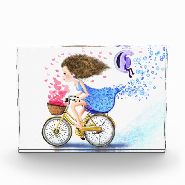 Girl mit Bike Foto - Geschenk - Liebe (Vorderseite)