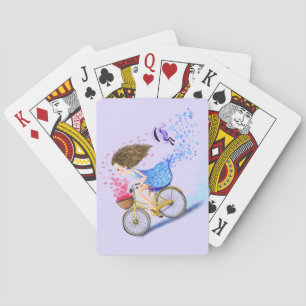 Girl mit Bike Playing Cards Romantisches Geschenk Spielkarten