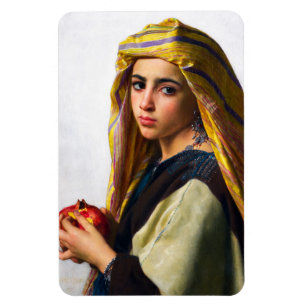 Girl mit Granatapfel von William Bouguereau Magnet
