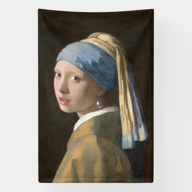 Girl mit Perl Earring-Johannes Vermeer Art Banner (Vertikal)