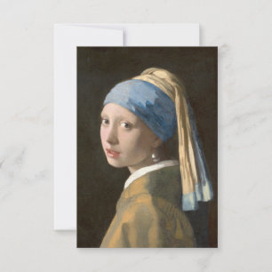 Girl mit Perl Earring-Johannes Vermeer Art Dankeskarte