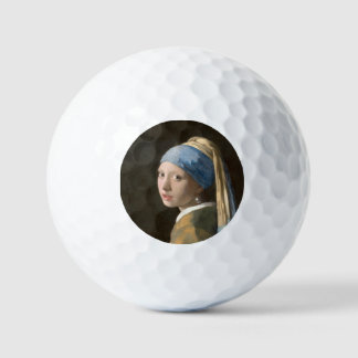 Girl mit Perl Earring-Johannes Vermeer Art Golfball